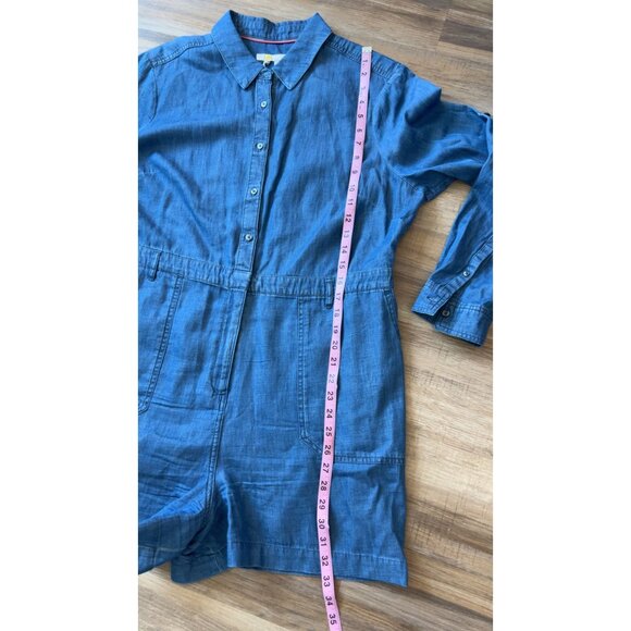 Boden Sophia chambray romper size 14 - Picture 9 of 10